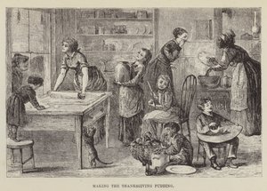 Haciendo el pudín de Acción de Gracias de George Augustus Sala
