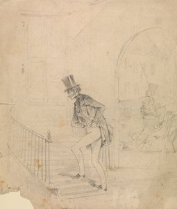 Hombre entrando en casa de George Augustus Sala
