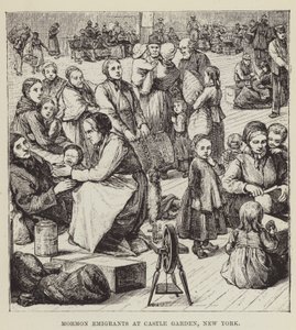 Emigrantes mormones en Castle Garden, Nueva York de George Augustus Sala