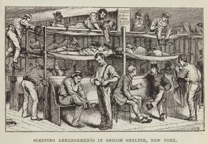 Arreglos para dormir en Shiloh Shelter, Nueva York de George Augustus Sala