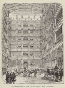 El patio del Palace Hotel, San Francisco de George Augustus Sala