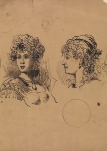Dos cabezas femeninas de George Augustus Sala