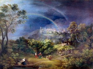 Castillo de Heidelberg. Pintura de Georges Wallis (1770-1847) de George Augustus Wallis