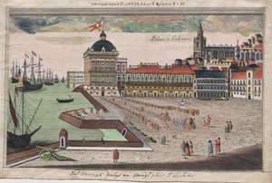 Vista y Prospettiva del Palacio del Rey de Portugal en Lisbona de George Balthazar Probst