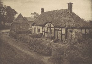Casa de Izaak Walton en Shallowford, Staffordshire, 1880s, impreso en 1888 de George Bankart