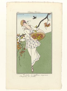 Journal des Dames et des Modes, Costumes Parisiens, 1914, nº 179: Toilettes de taffetas (...) de George Barbier