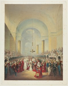 Llegada de Su Graciosa Majestad a la Cámara de los Lores para inaugurar el primer Parlamento de su reinado de George Baxter