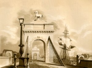 Puente de Norfolk, New Shoreham de George Baxter
