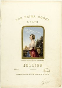 La Novia, portada de la partitura del Vals Prima Donna de George Baxter