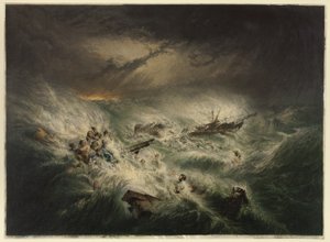 El Naufragio del Reliance (12 de noviembre de 1842) de George Baxter