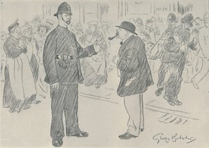 La policía y el pueblo, 1920 de George Belcher
