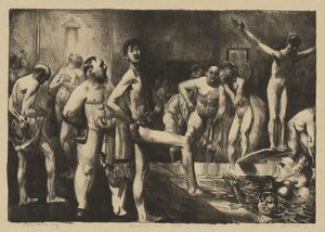 Baño para hombres de negocios de George Bellows