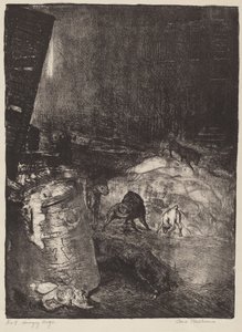 Perros hambrientos, segunda piedra de George Bellows