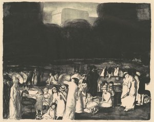 En el parque, oscuro de George Bellows