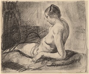 Chica Desnuda Reclinada de George Bellows