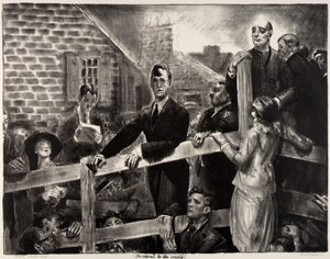 El llamamiento al pueblo de George Bellows