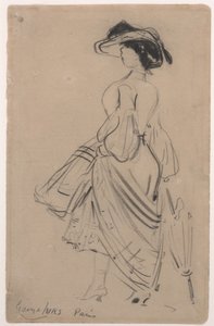 Lady of Fashion (carboncillo sobre papel) de George Benjamin Luks