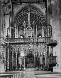 Catedral católica romana de San Chad, Birmingham, West Midlands, c1940s-1960s
