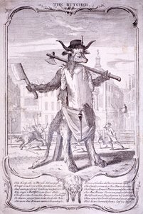 El carnicero, 1740 de George Bickham