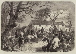 El Príncipe de Gales en la reunión de los sabuesos de Burton, Green Man, Lincoln Heath de George Bouverie Goddard