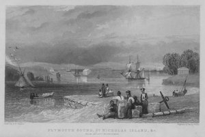 Plymouth Sound, Isla de San Nicolás, etc desde Mount Edgecumbe