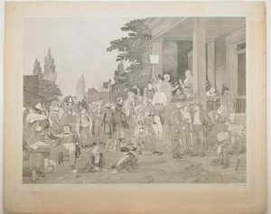 Prueba 1 de "La elección del condado" de George Caleb Bingham
