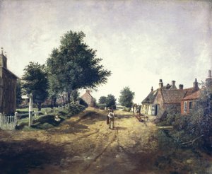 Hollym Village, Holderness, c.1885 (óleo sobre lienzo)