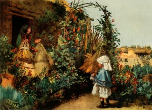 Un jardín de cabaña en Stapleford, Wiltshire, c1886, 1944 de George Carline