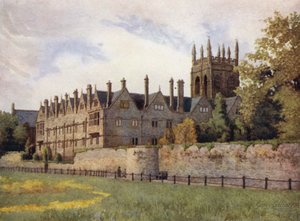 Oxford: Merton College desde los campos de George Carline