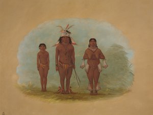 Una familia Chetibo, 1854-1869 de George Catlin
