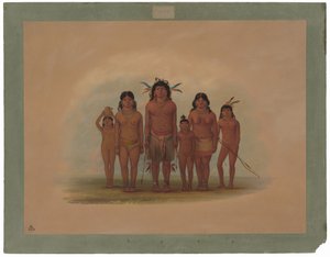 Una familia indígena Connibo de George Catlin