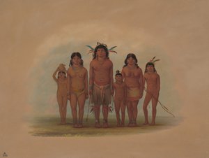 Una Familia India Connibo, 1854-1869 de George Catlin