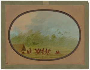Un wigwam connibo de George Catlin