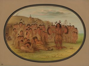 Un hombre medicina Mandan, 1861-1869 de George Catlin