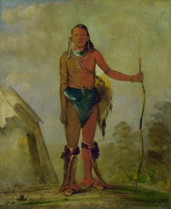 Aih-no-wa, El Fuego, un curandero zorro de George Catlin