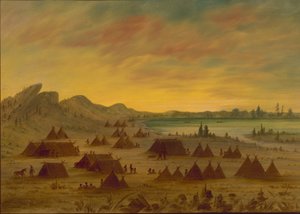 Un pueblo apache, 1855-1869 de George Catlin