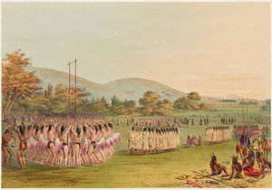 Danza de juego de pelota de George Catlin