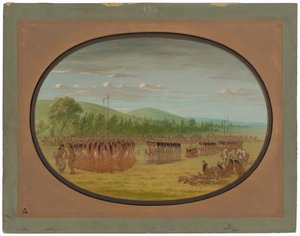 Danza del Juego de Pelota - Choctaw de George Catlin