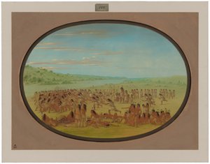 Juego de Pelota de las Mujeres - Sioux de George Catlin