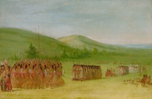 Danza de juego de pelota, Choctaw de George Catlin