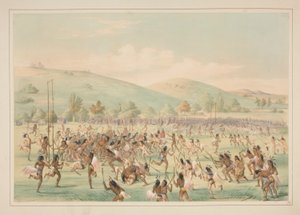 Juego de pelota, pl. 23 de la cartera de indios norteamericanos