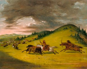 Batalla entre Sioux y Sac y Fox, 1846-1848 de George Catlin