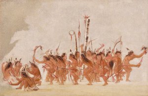 Danza de los valientes, ojibwa de George Catlin