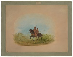 Novios a caballo - Connibo de George Catlin