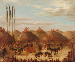 Danza del Toro, Ceremonia Mandan O-kee-pa de George Catlin