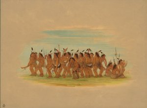 Baile del perro - Sioux, 1861 de George Catlin