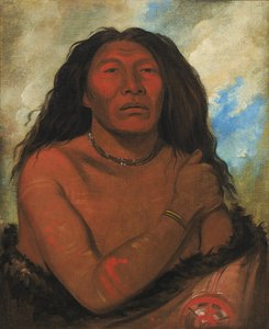 Duhk-gits-o-ó-see, Oso Rojo, Guerrero Distinguido de George Catlin