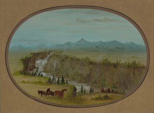 Cataratas del Río Snake, 1855-1869 de George Catlin
