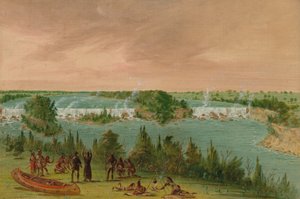 Padre Hennepin y compañeros en las cataratas de St. Anthony. 1 de mayo de 1680, 1847-1848
