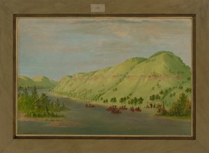 El padre Hennepin dejando el Mississippi para unirse a la Salle, 8 de mayo de 1680, 1847-48